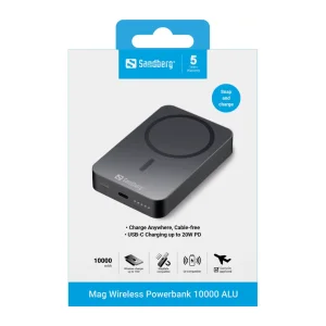 Sandberg Mag Wireless Powerbank 10000 mAh ALU, černá - obrázek 16