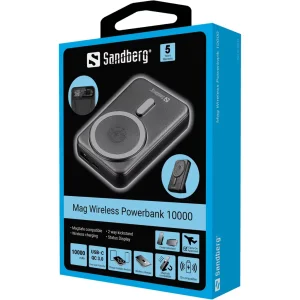 Sandberg Mag bezdrátová powerbanka 10000mAh (37 Wh), černá - obrázek 5