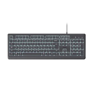 TRUST Primo Illuminated/Drátové USB-C/CZ/SK/Černá