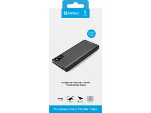 Sandberg Powerbank USB-C PD 20W 10000 - obrázek 2