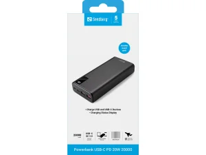 Sandberg Powerbank USB-C PD 20W 20000 - obrázek 2