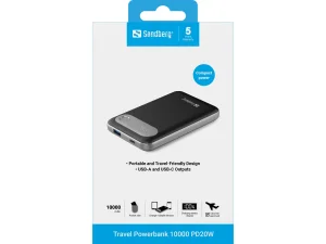 Sandberg Travel Powerbank 10000 PD20W - obrázek 2
