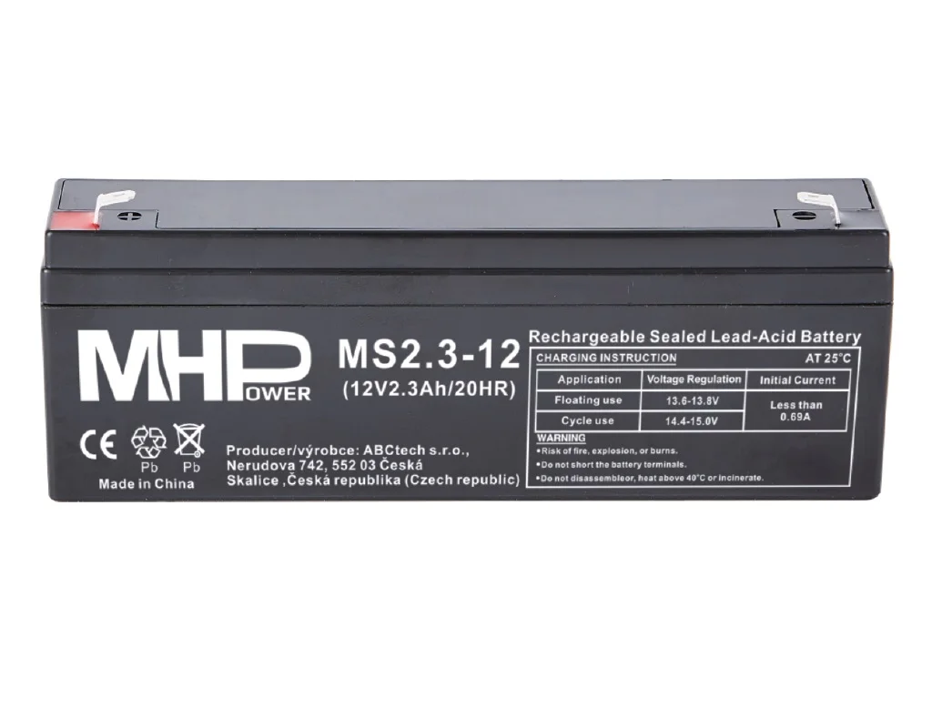 MHPower MS2.3-12 olověný akumulátor AGM 12V/2.3Ah,