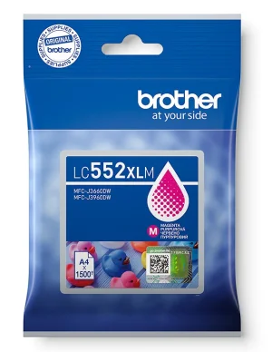 Inkoustová náplň Brother LC-552XLM purpurová XL