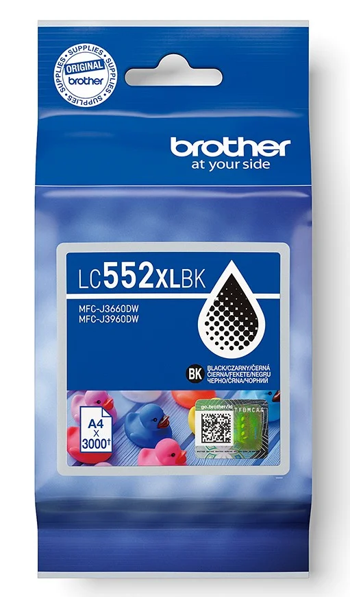 Inkoustová náplň Brother LC-552XLBK černá XL