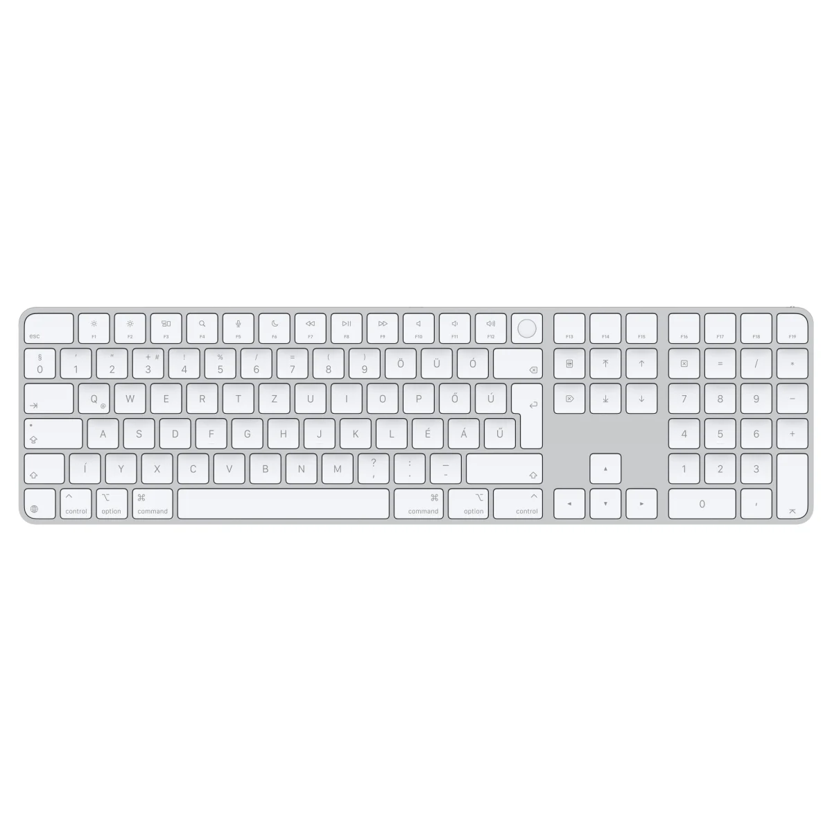 Apple Magic Keyboard Numeric Touch ID/Bezdrátová Bluetooth/HU layout/Bílá
