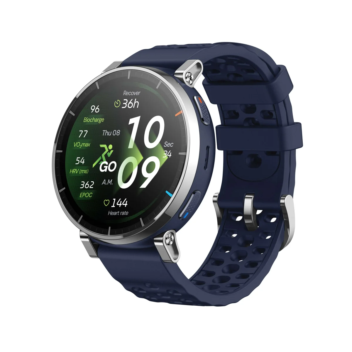 Amazfit Active 3 Premium, chytré hodinky, modrá