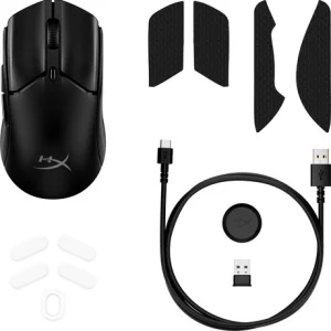 HyperX Pulsefire Haste 2 Mini/Herní/Optická/Pro praváky/26 000 DPI/Drátové/Bezdrátové/Černá - obrázek 4
