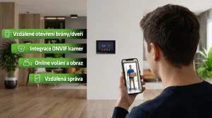 EVOLVEO DoorPhone ID-2, 2drátový videotelefon pro dva byty s RFID, otiskem prstu a podporou ONVIF ka - obrázek 2