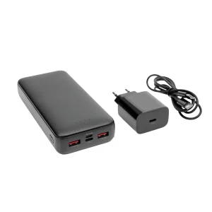 Platinet SET 3v1 Powerbanka 20000 mAh +  Nabíječka 20W Power Delivery, kabel USB-C 1m, černá - obrázek 5