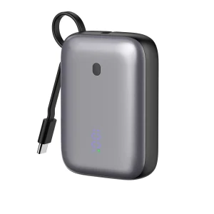 Platinet Powerbanka 10000 mAh 20W Power Delivery, 2xUSB-C, 1xUSB-A, kabel USB-C 1m, černá - obrázek 3