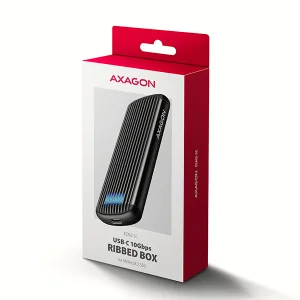 AXAGON EEM2-SC, USB-C 10Gbps externí box pro M.2 NVMe SSD, bezšroubový, žebrovaný hliník - obrázek 9