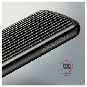 AXAGON EEM2-SC, USB-C 10Gbps externí box pro M.2 NVMe SSD, bezšroubový, žebrovaný hliník - obrázek 10