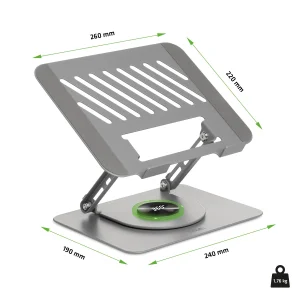 EVOLVEO CoolGuy stojan pod notebook 17" šedý - obrázek 4