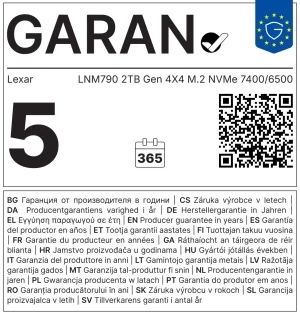Lexar NM790/2TB/SSD/M.2 NVMe/Šedá/5R - obrázek 5