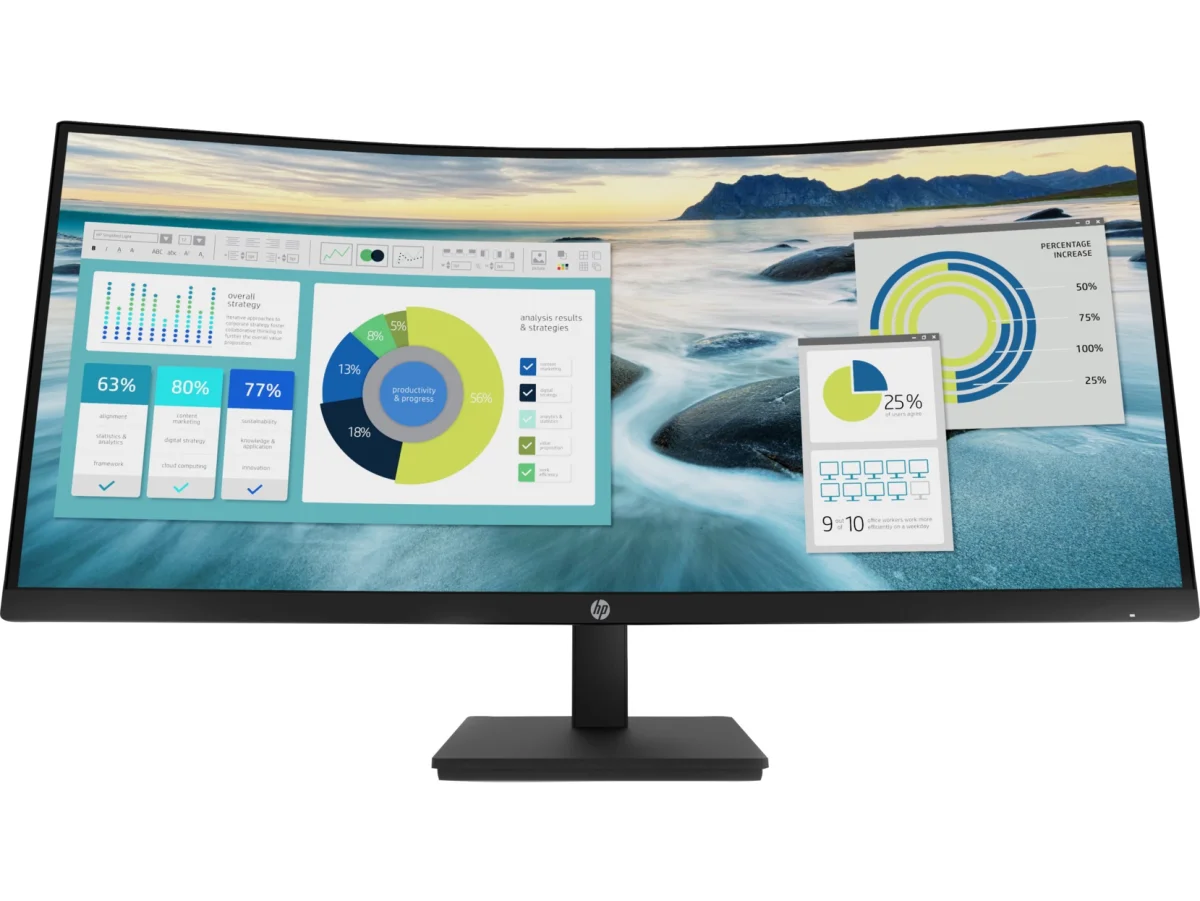 HP P34hc G4 34" UHD monitor s USB-C