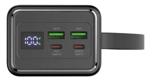 Platinet Powerbanka 40000 mAh 65W Power Delivery, 2xUSB-C, 2xUSB-A, kabel USB-C 1m, černá - obrázek 3