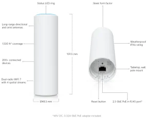 UniFi AP U7 Mesh bezdrátový přístupový bod - obrázek 4