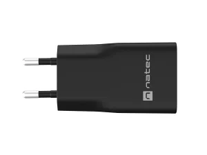 Univerzální USB nabíječka Natec RIBERA GaN SLIM, 20 W, 1X USB-A + 1X USB-C, Černá - obrázek 6