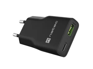 Univerzální USB nabíječka Natec RIBERA GaN SLIM, 20 W, 1X USB-A + 1X USB-C, Černá - obrázek 7