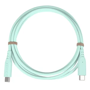 PremiumCord silikonový USB-C 60W, tyrkysový, 1.5m - obrázek 2