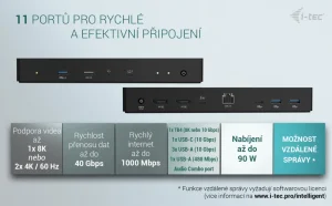 i-tec Thunderbolt 4 Dokovací stanice 90W - obrázek 2