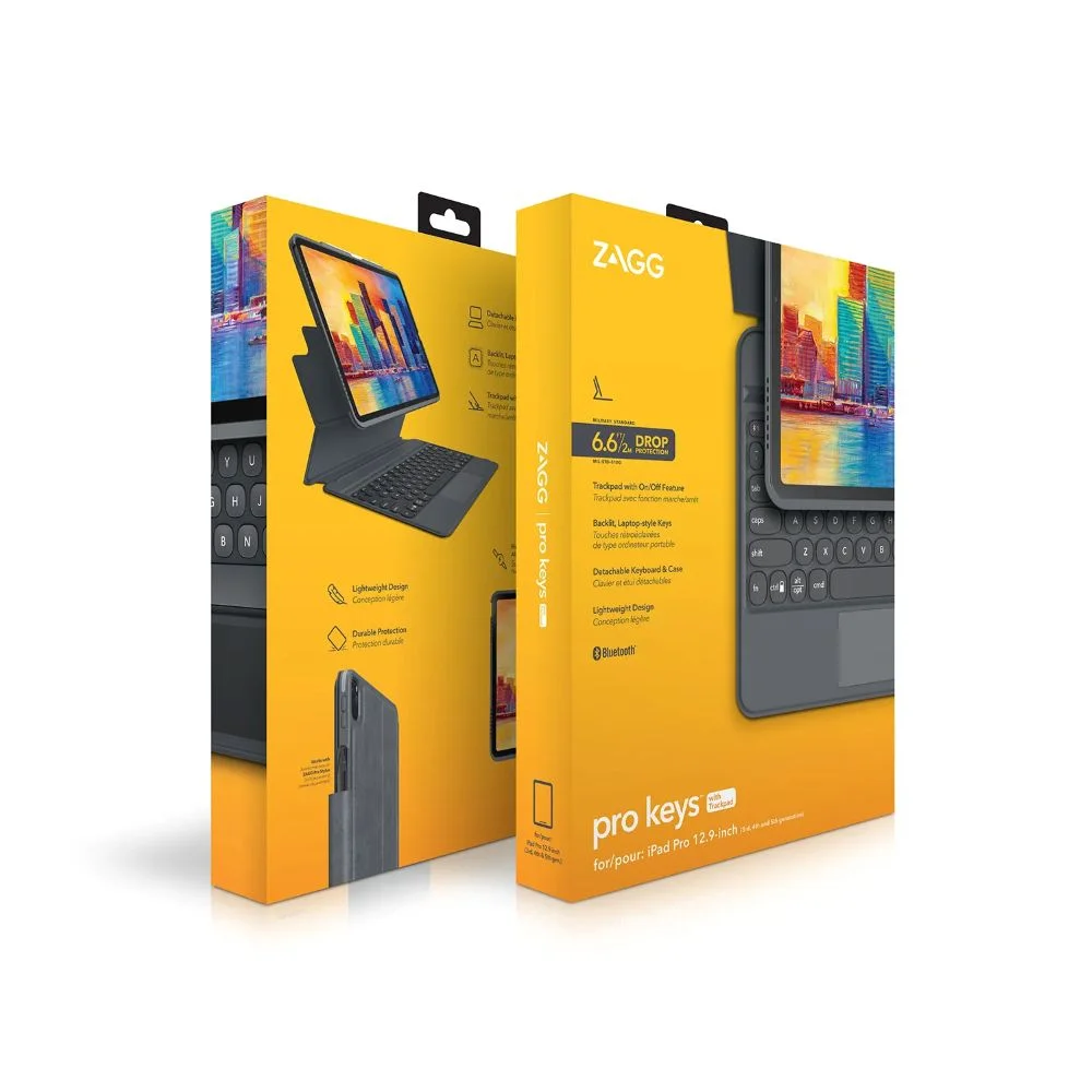 Pro Keys+trackpad iPad 12.9 (21/22)/Air 13"čern EN