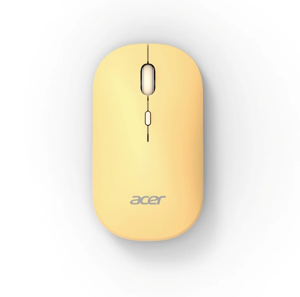 Acer AMR130/Ergonomická/Optická/1 600 DPI/USB+BT/Žlutá