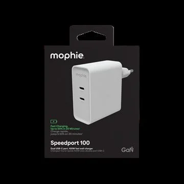 Power Adapter GaN USB-C Dual 100W White