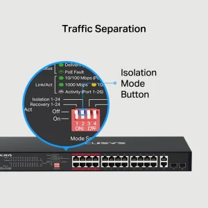 MERCUSYS MS126CP 24xFE PoE+ 2xGb switch - obrázek 2