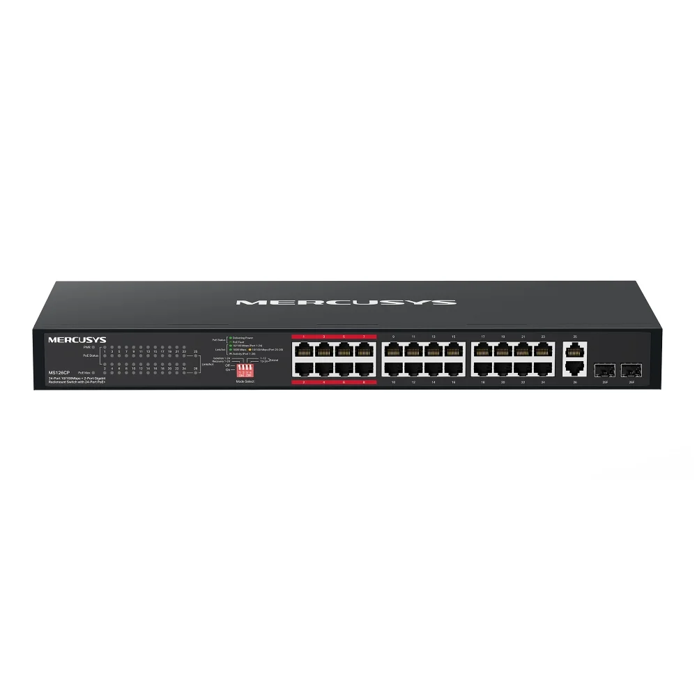 MERCUSYS MS126CP 24xFE PoE+ 2xGb switch