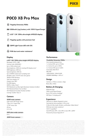 POCO X8 Pro Max 12GB/512GB modrý - obrázek 3