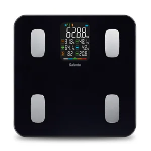 Salente MaxFit, chytrá osobní diagnostická fitness váha, Bluetooth, černá - obrázek 2