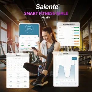 Salente MaxFit, chytrá osobní diagnostická fitness váha, Bluetooth, černá - obrázek 8