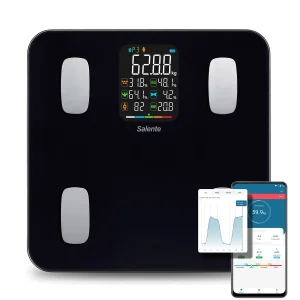 Salente MaxFit, chytrá osobní diagnostická fitness váha, Bluetooth, černá