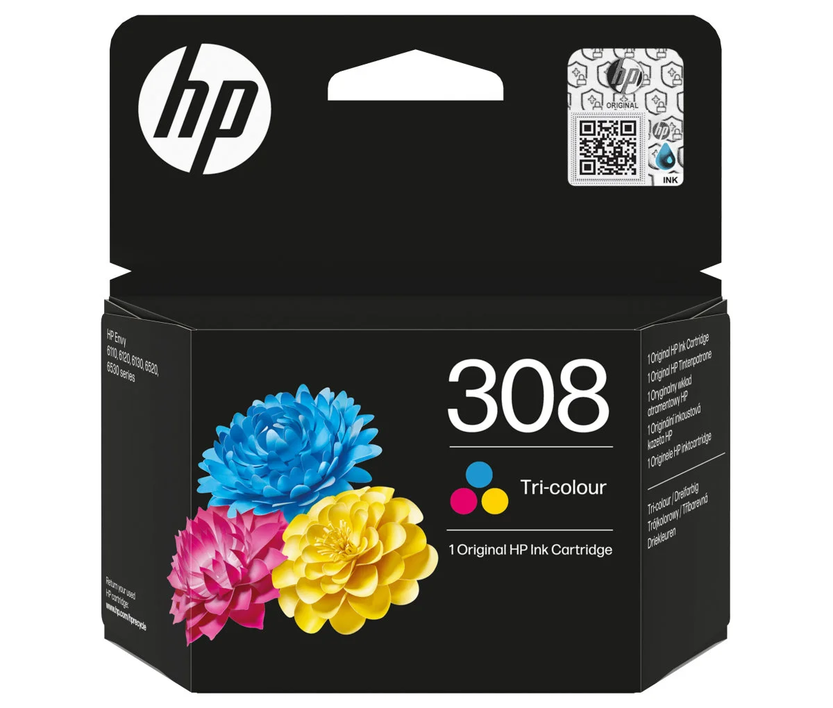 Inkoustová náplň HP 308 tříbarevná 7FP20UE