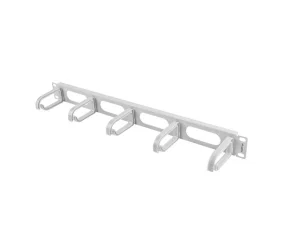 LANBERG 19" PANEL PRO SPRÁVU KABELŮ 5 KROUŽKŮ - TYP B 1U ŠEDÝ - obrázek 2
