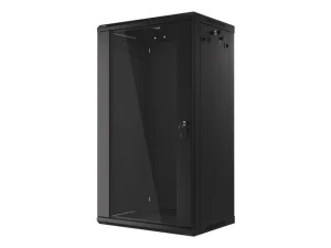LANBERG 19" RACKOVÁ SKŘÍŇ PRO MONTÁŽ NA STĚNU 22U/600X450 (FLAT PACK) S PROSKLENÝMI DVEŘMI ČERNÁ V2 - obrázek 13