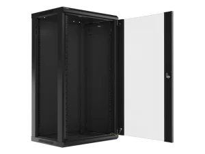 LANBERG 19" RACKOVÁ SKŘÍŇ PRO MONTÁŽ NA STĚNU 22U/600X450 (FLAT PACK) S PROSKLENÝMI DVEŘMI ČERNÁ V2 - obrázek 14