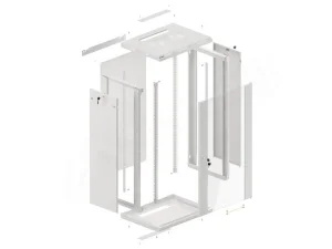 LANBERG 19" RACKOVÁ SKŘÍŇ PRO MONTÁŽ NA STĚNU 22U/600X450 (FLAT PACK) ŠEDÁ V2 - obrázek 6