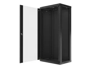 LANBERG RACKOVÁ SKŘÍŇ 19" NÁSTĚNNÁ 27U/600X450 (FLAT PACK) S PROSKLENÝMI DVEŘMI ČERNÁ V2 - obrázek 6