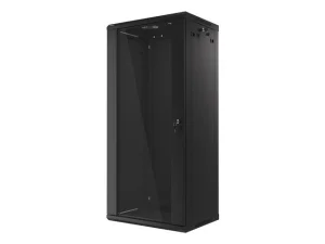 LANBERG RACKOVÁ SKŘÍŇ 19" NÁSTĚNNÁ 27U/600X450 (FLAT PACK) S PROSKLENÝMI DVEŘMI ČERNÁ V2 - obrázek 7