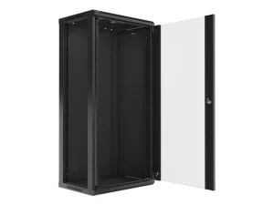LANBERG RACKOVÁ SKŘÍŇ 19" NÁSTĚNNÁ 27U/600X450 (FLAT PACK) S PROSKLENÝMI DVEŘMI ČERNÁ V2 - obrázek 8