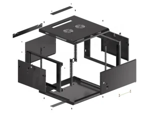 LANBERG RACKOVÁ SKŘÍŇ 19" PRO MONTÁŽ NA STĚNU 6U/600X600 PRO VLASTNÍ MONTÁŽ S KOVOVÝMI DVEŘMI ČERNÁ - obrázek 12