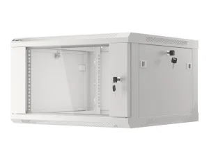 LANBERG 19" RACKOVÁ SKŘÍŇ PRO MONTÁŽ NA STĚNU 6U/600X600 (FLAT PACK) S PROSKLENÝMI DVEŘMI ŠEDÁ V2 - obrázek 4