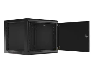 LANBERG RACKOVÁ SKŘÍŇ 19" PRO MONTÁŽ NA STĚNU 9U/600X600 PRO VLASTNÍ MONTÁŽ S KOVOVÝMI DVEŘMI ČERNÁ - obrázek 2