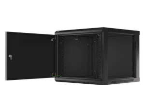 LANBERG RACKOVÁ SKŘÍŇ 19" PRO MONTÁŽ NA STĚNU 9U/600X600 PRO VLASTNÍ MONTÁŽ S KOVOVÝMI DVEŘMI ČERNÁ - obrázek 9
