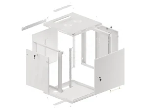 LANBERG RACKOVÁ SKŘÍŇ 19" NÁSTĚNNÁ 12U/600X600 PRO VLASTNÍ MONTÁŽ S KOVOVÝMI DVEŘMI ŠEDÁ - obrázek 12