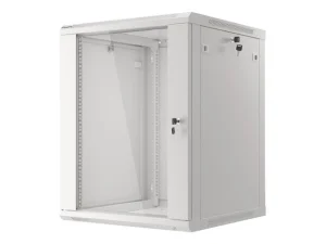 LANBERG 19" RACKOVÁ SKŘÍŇ PRO MONTÁŽ NA STĚNU 15U/600X600 (FLAT PACK) S PROSKLENÝMI DVEŘMI ŠEDÁ V2c - obrázek 7