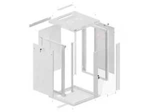 LANBERG 19" RACKOVÁ SKŘÍŇ PRO MONTÁŽ NA STĚNU 18U/600X600 (FLAT PACK) ŠEDÁ V2 - obrázek 6